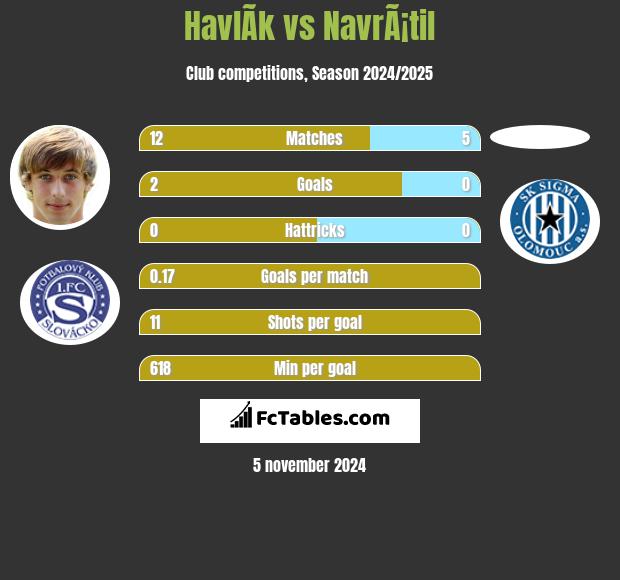 HavlÃ­k vs NavrÃ¡til h2h player stats