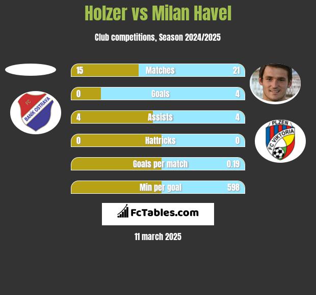 Holzer vs Milan Havel h2h player stats