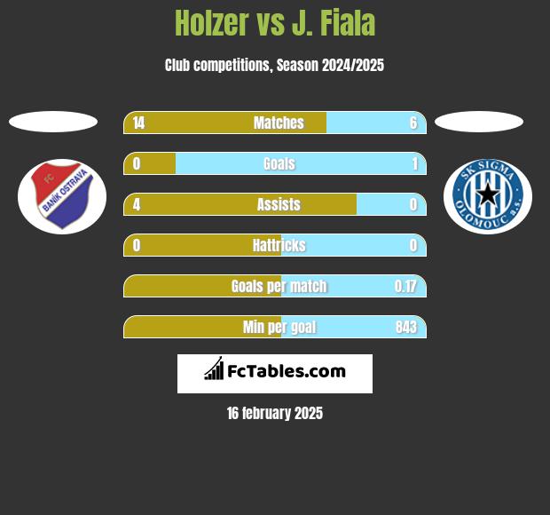 Holzer vs J. Fiala h2h player stats