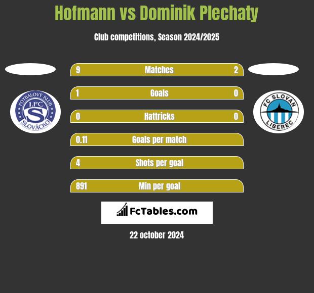 Hofmann vs Dominik Plechaty h2h player stats