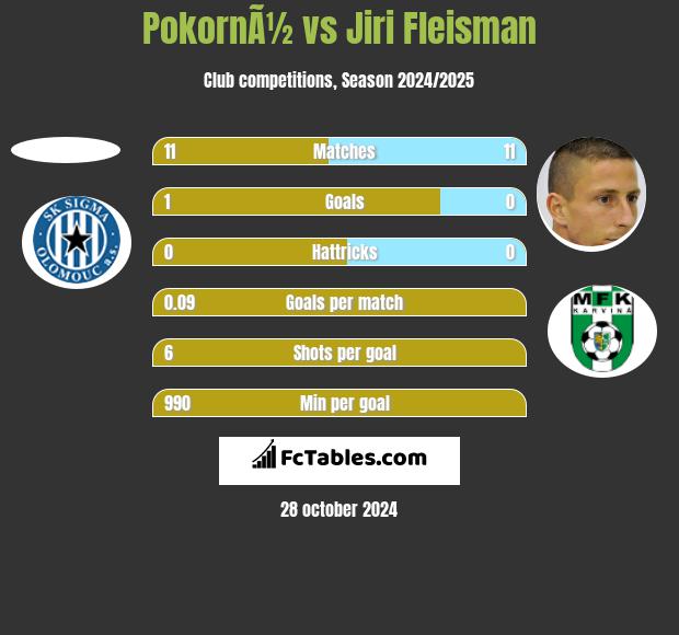 PokornÃ½ vs Jiri Fleisman h2h player stats