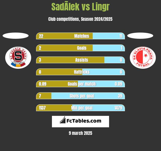 SadÃ­lek vs Lingr h2h player stats