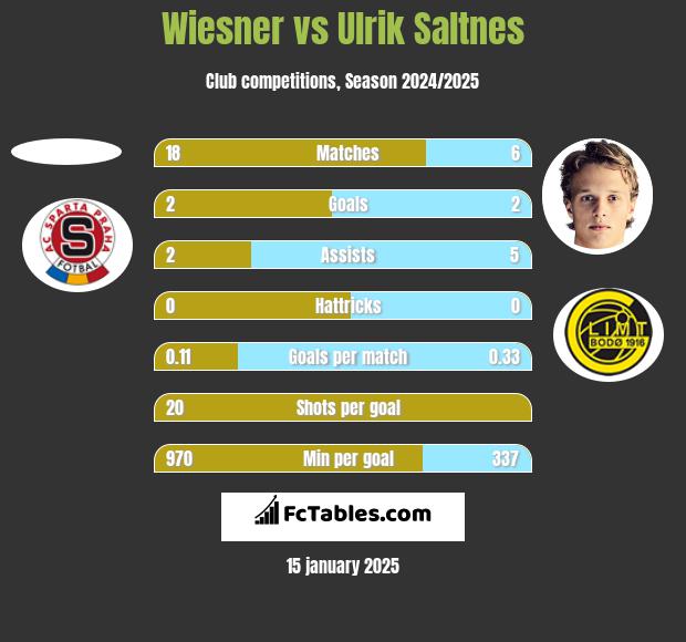 Wiesner vs Ulrik Saltnes h2h player stats