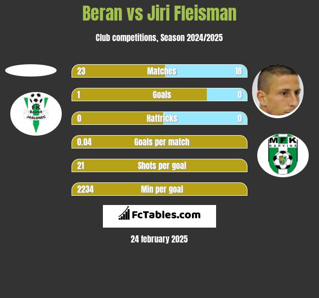 Beran vs Jiri Fleisman h2h player stats