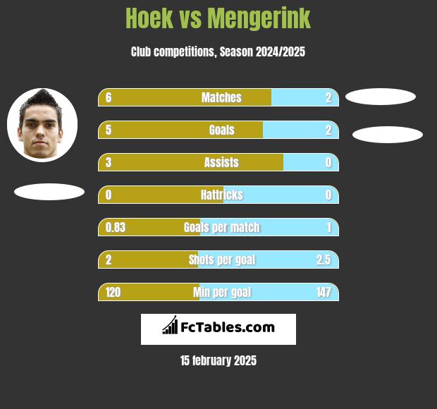 Hoek vs Mengerink h2h player stats