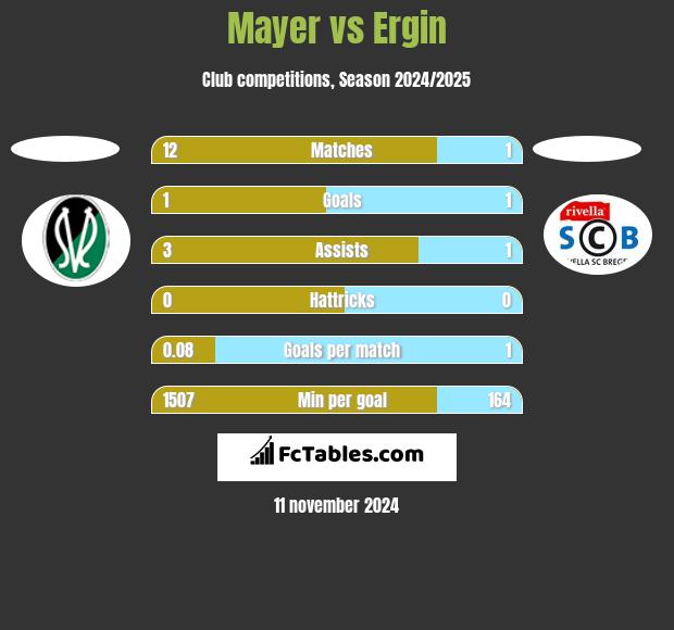 Mayer vs Ergin h2h player stats