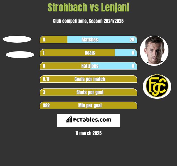 Strohbach vs Lenjani h2h player stats