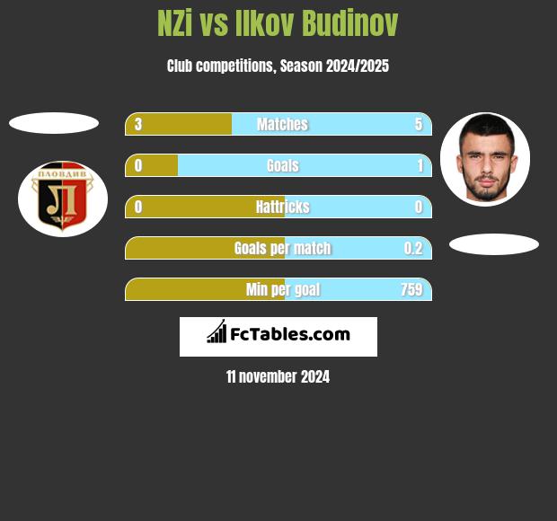 NZi vs Ilkov Budinov h2h player stats