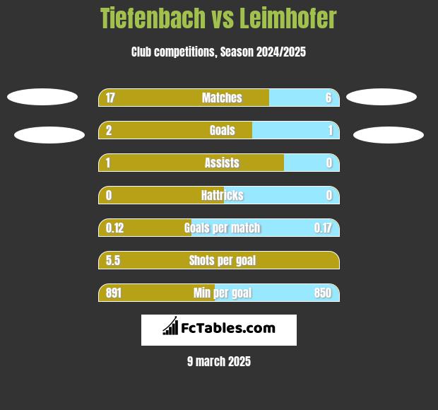 Tiefenbach vs Leimhofer h2h player stats