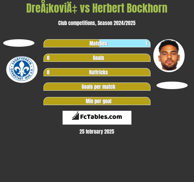 DreÅ¡koviÄ‡ vs Herbert Bockhorn h2h player stats