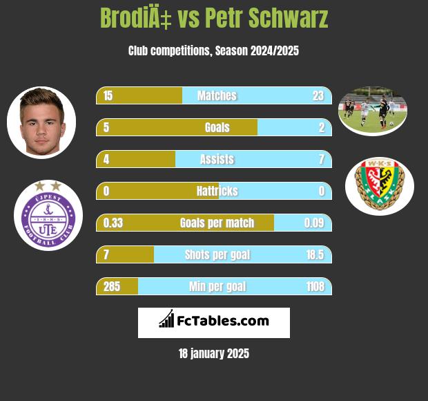 BrodiÄ‡ vs Petr Schwarz h2h player stats