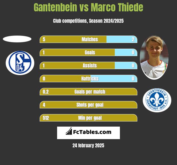 Gantenbein vs Marco Thiede h2h player stats