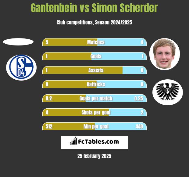 Gantenbein vs Simon Scherder h2h player stats