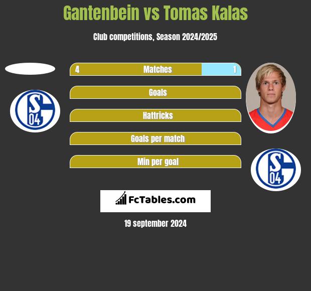 Gantenbein vs Tomas Kalas h2h player stats