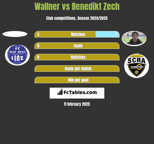 Wallner vs Benedikt Zech h2h player stats