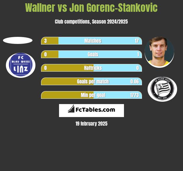 Wallner vs Jon Gorenc-Stankovic h2h player stats