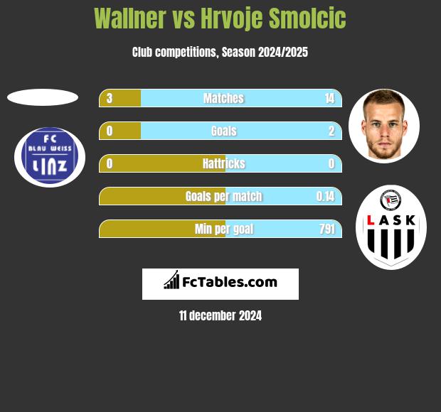 Wallner vs Hrvoje Smolcic h2h player stats