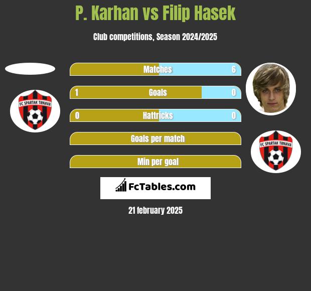 P. Karhan vs Filip Hasek h2h player stats