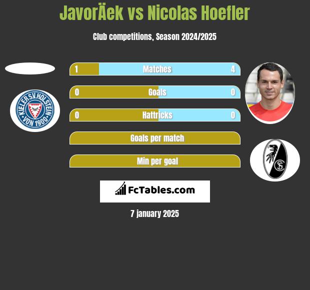 JavorÄek vs Nicolas Hoefler h2h player stats