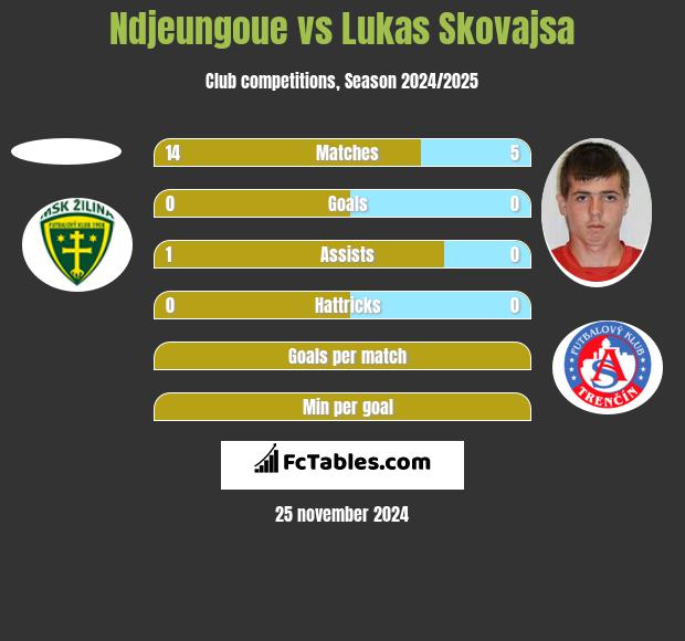 Ndjeungoue vs Lukas Skovajsa h2h player stats