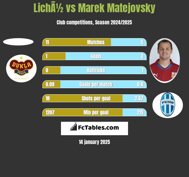 LichÃ½ vs Marek Matejovsky h2h player stats