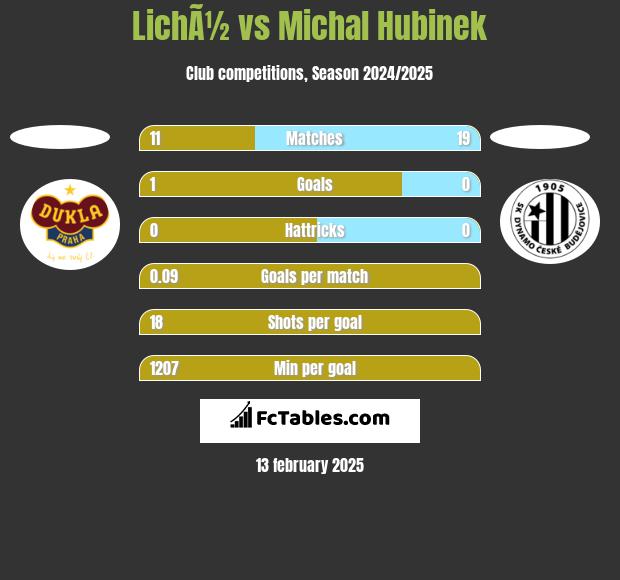 LichÃ½ vs Michal Hubinek h2h player stats