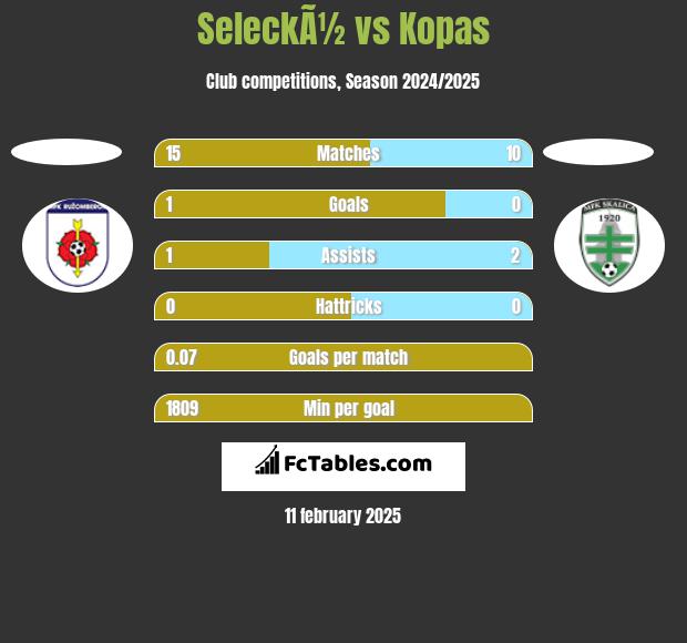 SeleckÃ½ vs Kopas h2h player stats