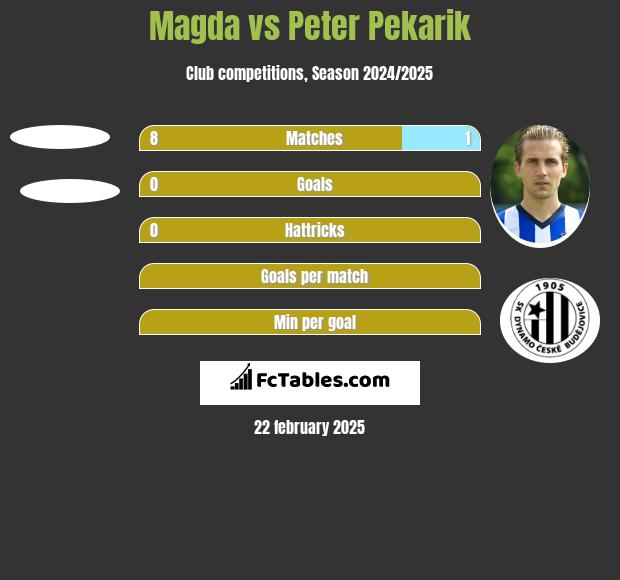 Magda vs Peter Pekarik h2h player stats