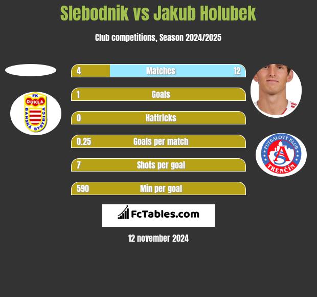 Slebodnik vs Jakub Holubek h2h player stats