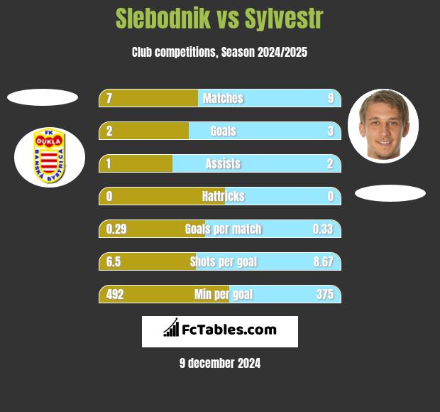 Slebodnik vs Sylvestr h2h player stats