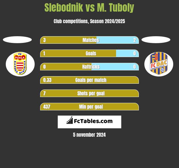 Slebodnik vs M. Tuboly h2h player stats