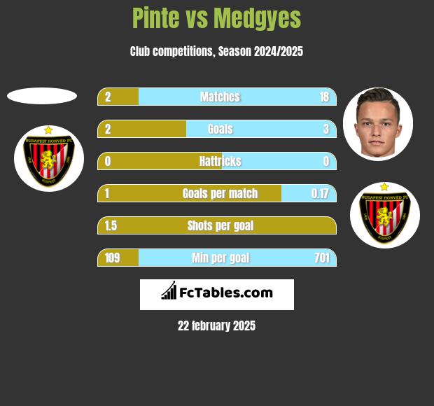 Pinte vs Medgyes h2h player stats