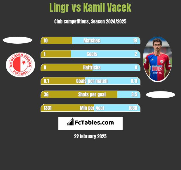 Lingr vs Kamil Vacek h2h player stats