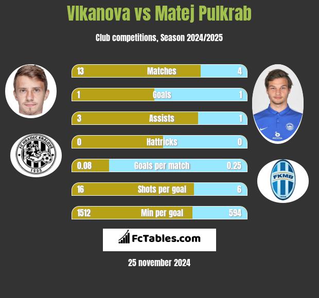 Vlkanova vs Matej Pulkrab h2h player stats