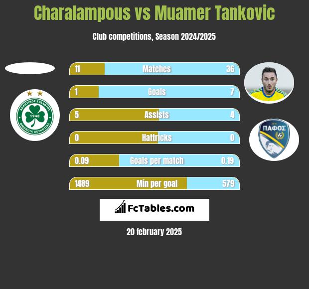 Charalampous vs Muamer Tankovic h2h player stats