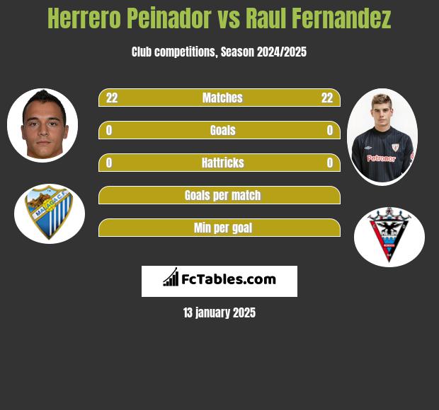 Herrero Peinador vs Raul Fernandez h2h player stats