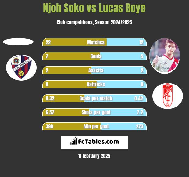 Njoh Soko vs Lucas Boye h2h player stats