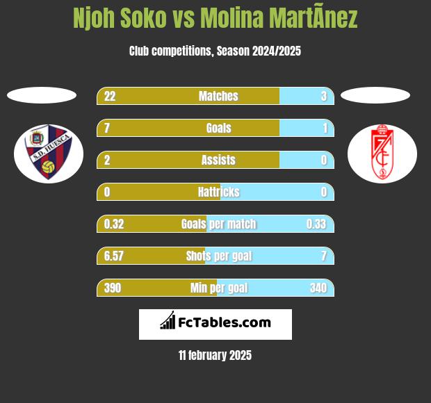 Njoh Soko vs Molina MartÃ­nez h2h player stats