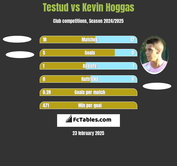 Testud vs Kevin Hoggas h2h player stats