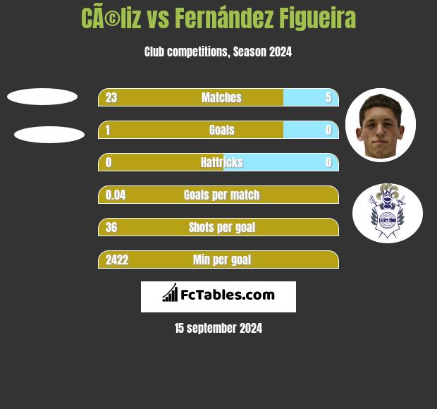 CÃ©liz vs Fernández Figueira h2h player stats