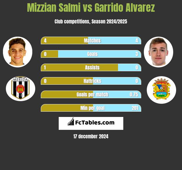 Mizzian Salmi vs Garrido Alvarez h2h player stats