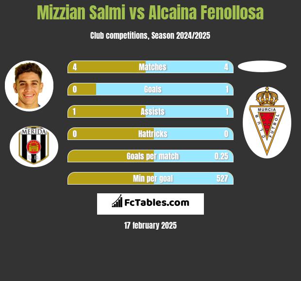 Mizzian Salmi vs Alcaina Fenollosa h2h player stats