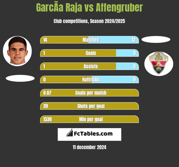 GarcÃ­a Raja vs Affengruber h2h player stats