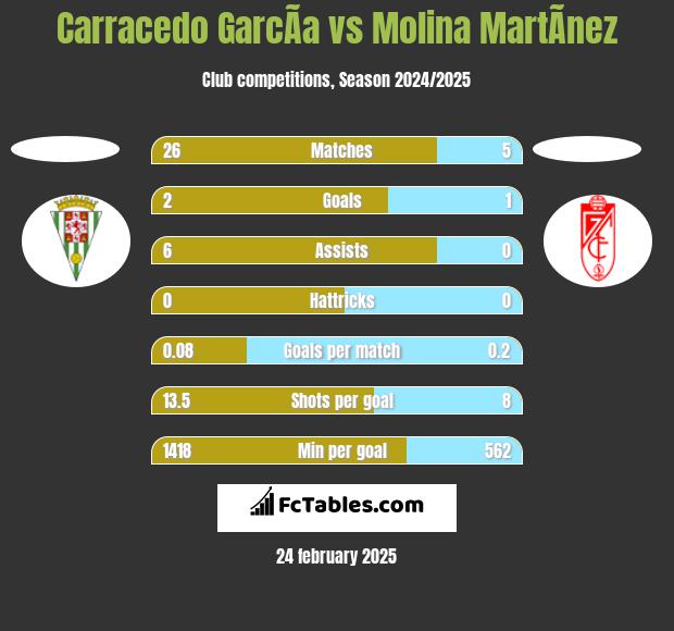 Carracedo GarcÃ­a vs Molina MartÃ­nez h2h player stats