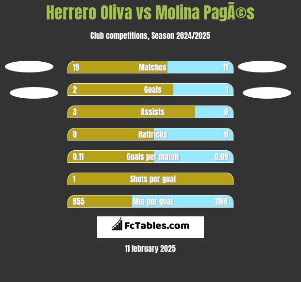 Herrero Oliva vs Molina PagÃ©s h2h player stats