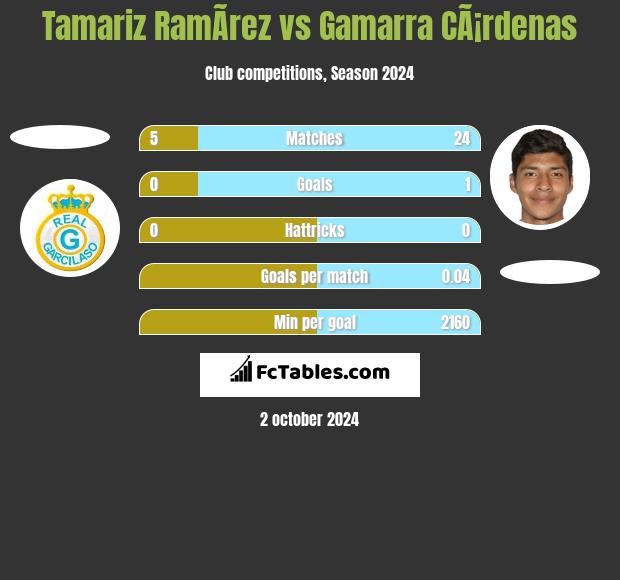 Tamariz RamÃ­rez vs Gamarra CÃ¡rdenas h2h player stats