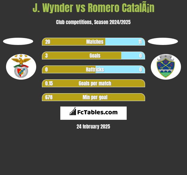 J. Wynder vs Romero CatalÃ¡n h2h player stats