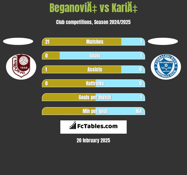 BeganoviÄ‡ vs KariÄ‡ h2h player stats