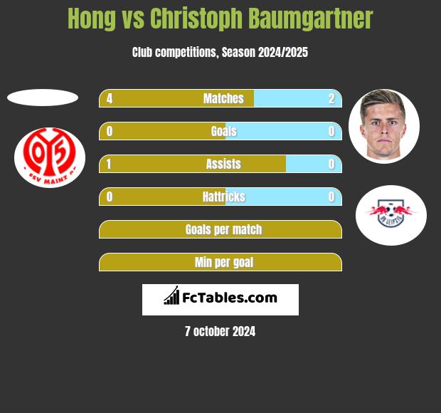 Hong vs Christoph Baumgartner h2h player stats