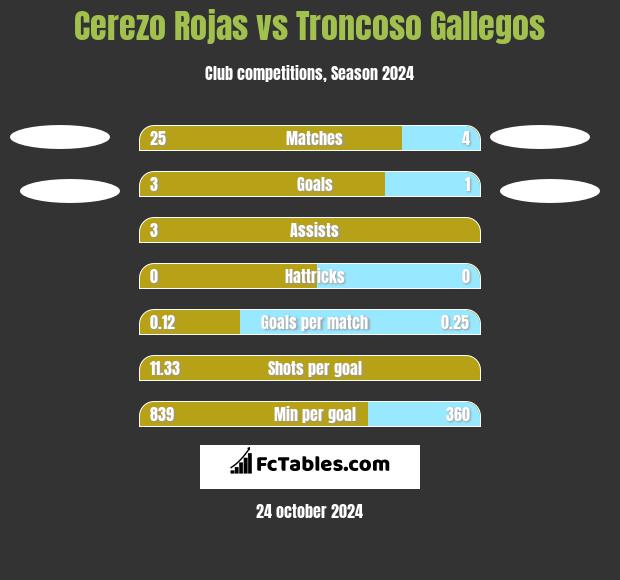 Cerezo Rojas vs Troncoso Gallegos h2h player stats